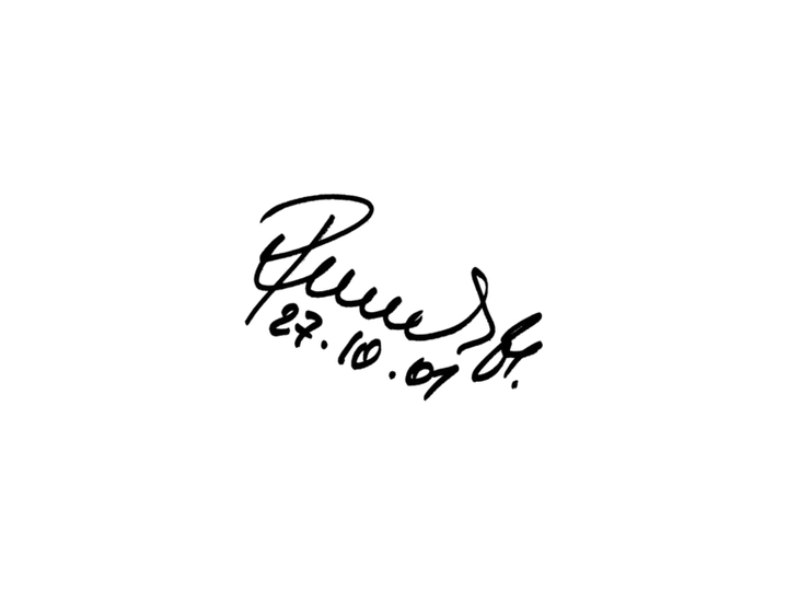 Signature background remover example after processing with transparent background